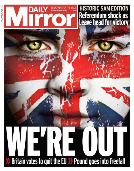 Daily Mirror/ Frontpage/ Brexit